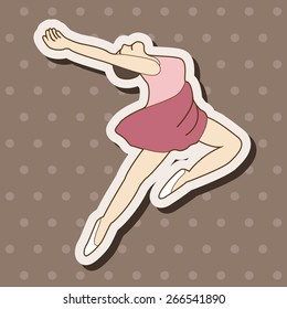 dancer theme elements vector,eps