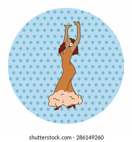 dancer theme elements vector,eps