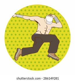 dancer theme elements vector,eps