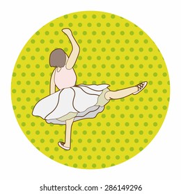 dancer theme elements vector,eps
