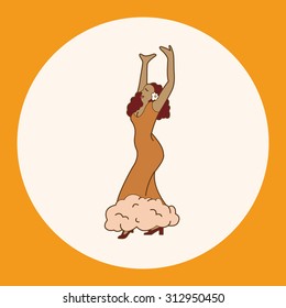 dancer theme elements vector,eps