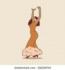 dancer theme elements vector,eps