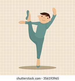 dancer theme elements vector,eps