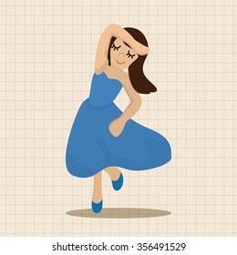 dancer theme elements vector,eps