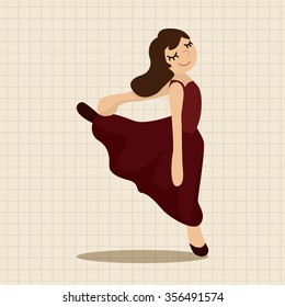 dancer theme elements vector,eps