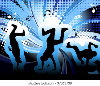 Dancer theme. Vector illustration for design use.