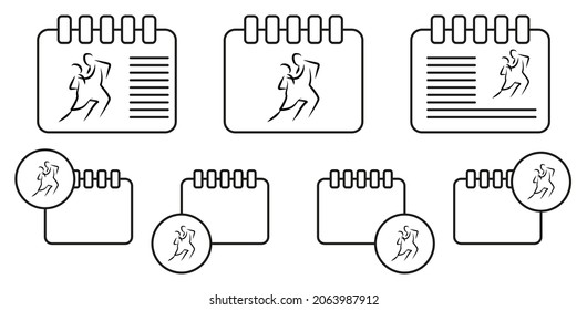 Dancer vector icon in calender set illustration for ui and ux, website or mobile application