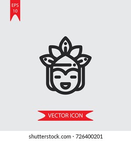 Dancer vector icon, illustration symbol