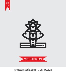 Dancer vector icon, illustration symbol