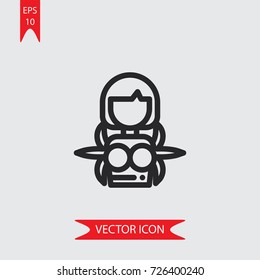 Dancer vector icon, illustration symbol