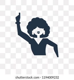 Dancer vector icon isolated on transparent background, Dancer transparency concept can be used web and mobile