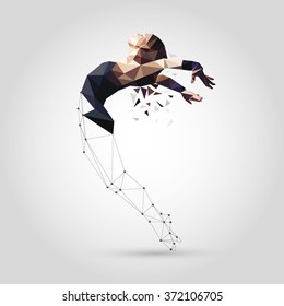 Dancer. Vector illustration.