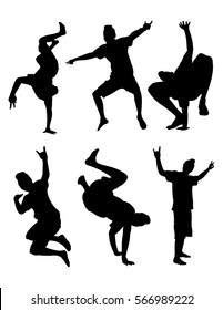 Dancer vector silhouette collection 