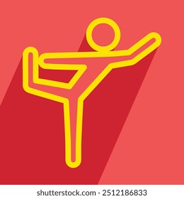 dancer yoga pose icon, natarajasana, vector illustration 