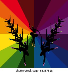 dancers in colorful