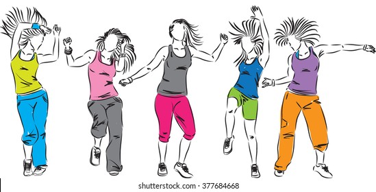 dancers group illustration