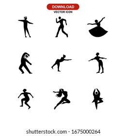 dancers icon or logo isolated sign symbol vector illustration - Collection of high quality black style vector icons

