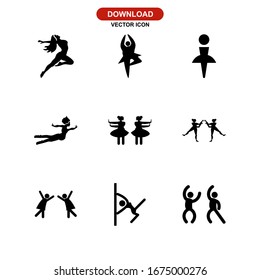 dancers icon or logo isolated sign symbol vector illustration - Collection of high quality black style vector icons

