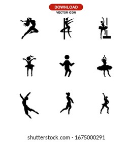 dancers icon or logo isolated sign symbol vector illustration - Collection of high quality black style vector icons
