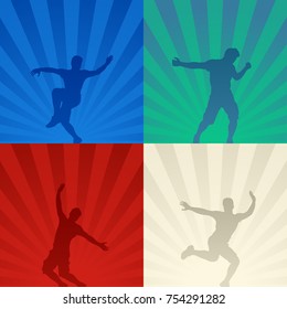dancers set colorful