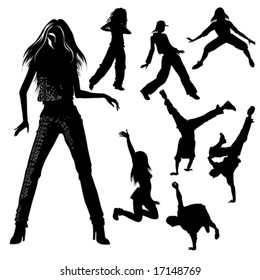 Dancers silhouette