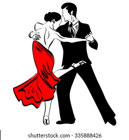 Dancers , Tango , Sketch, Vector
