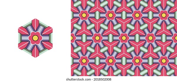Dan-cheong. Korean traditional decorative patterns of temples.