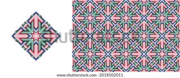 Dancheong Korean Traditional Decorative Patterns Temples Stock Vector ...