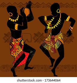 Dancing aborigines.Papuan.Aborigine
