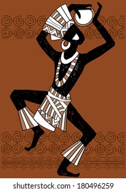 Dancing aborigines.Papuan.Aborigine