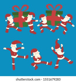 A dancing and active santa claus ready to use