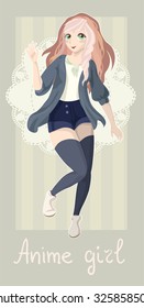 Dancing anime girl