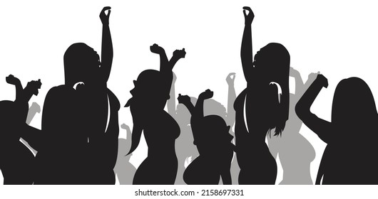 Dancing audience vector design for all kind of uses