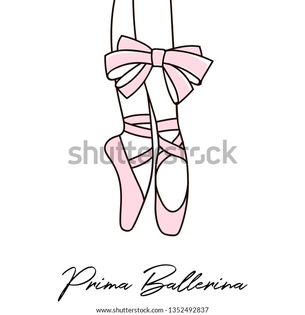 Dancing Ballerina Legs Pointe Shoes Ribbon Stock Image Download Now