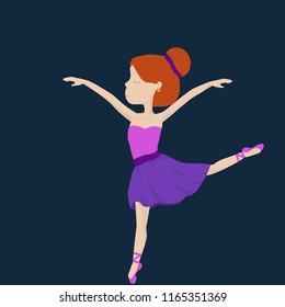 Dancing ballerina at night