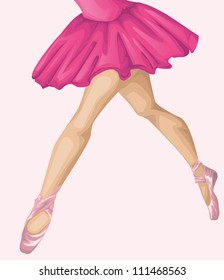 The dancing ballerina vector illustration