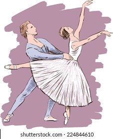 dancing ballet couple