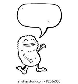 personaje de dibujos animados de pie grande bailando