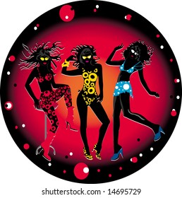 Dancing bikini girls