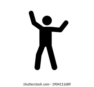 Dancing boy icon vector. Linear style sign for mobile concept and web design. Dancing boy symbol illustration. Pixel vector graphics - Vector