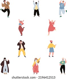 Tanzfiguren einzeln auf weißem Hintergrund