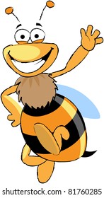 Dancing cheerful bee
