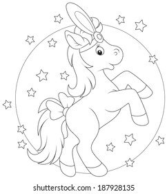 Dancing circus horse