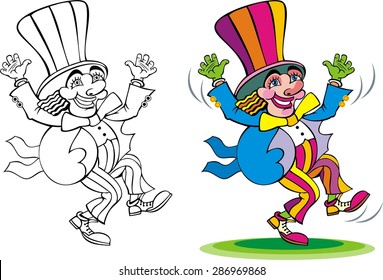 dancing clown  cartoon