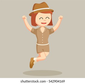 dancing club girl jumping