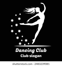 Dancing Club Logo Design - Vector Illustration