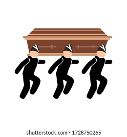 Dancing With Coffin Icon. Coffin Dance Vector illustration