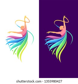 dancing color logo design