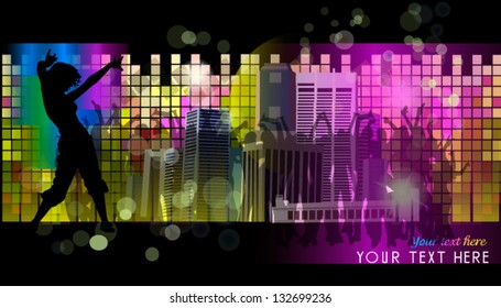 Dancing colorful city