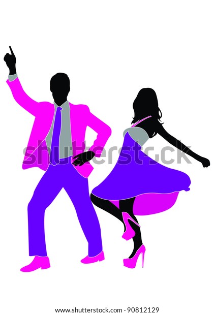 Dancing Couple Stock Vector Royalty Free 90812129 Shutterstock